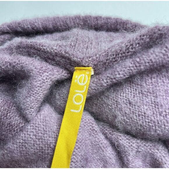 Y2K Ombre Purple Cowl Neck Sweater Tunic Wool Blend Size L Cozy Grunge Lole - Picture 8 of 10